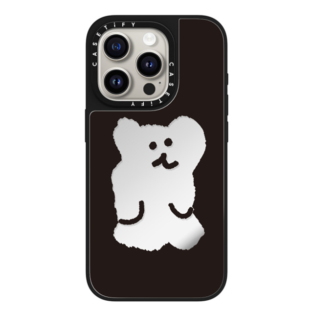 Dinotaeng x CASETiFY iPhone 15 Pro ケース Silver on Black ミラーケース MagSafe対応 Big Bobo