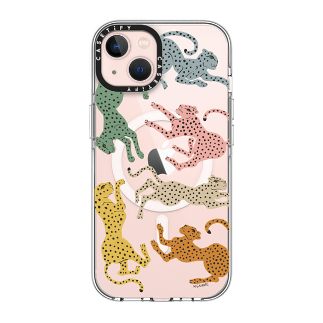 designlovefest x CASETiFY iPhone 13 ケース クリア クリア ケース MagSafe対応 Rainbow Cheetah