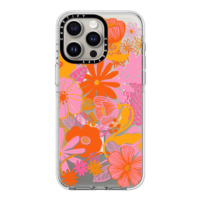 designlovefest x CASETiFY iPhone 15 Pro Max ケース クリア クリア ケース MagSafe対応 Groovy Floral