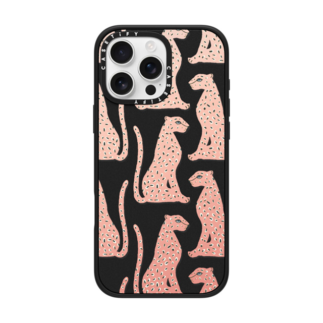 designlovefest x CASETiFY iPhone 16 Pro Max ケース Leopard,Animal マットブラック インパクトケース MagSafe対応 Pink Cheetahs Back to School designlovefest x CASETiFY iPhone 16 Pro Max ケース Leopard,Animal マットブラック インパクトケース MagSafe対応 Pink Cheetahs Back to School