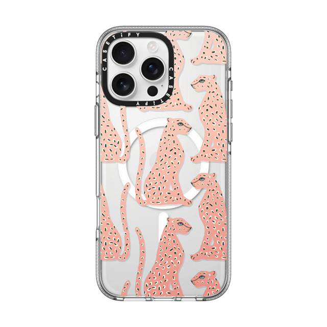 designlovefest x CASETiFY iPhone 16 Pro Max Case Leopard,Animal クリア クリア ケース MagSafe対応 Pink Cheetahs Back to School designlovefest x CASETiFY iPhone 16 Pro Max Case Leopard,Animal クリア クリア ケース MagSafe対応 Pink Cheetahs Back to School