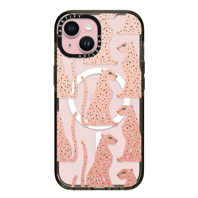 designlovefest x CASETiFY iPhone 15 Case Leopard,Animal Black Impact Case MagSafe Compatible Pink Cheetahs Back to School designlovefest x CASETiFY iPhone 15 Case Leopard,Animal Black Impact Case MagSafe Compatible Pink Cheetahs Back to School