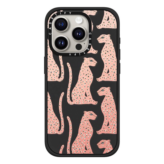 designlovefest x CASETiFY iPhone 15 Pro ケース Leopard,Animal マットブラック インパクトケース MagSafe対応 Pink Cheetahs Back to School designlovefest x CASETiFY iPhone 15 Pro ケース Leopard,Animal マットブラック インパクトケース MagSafe対応 Pink Cheetahs Back to School