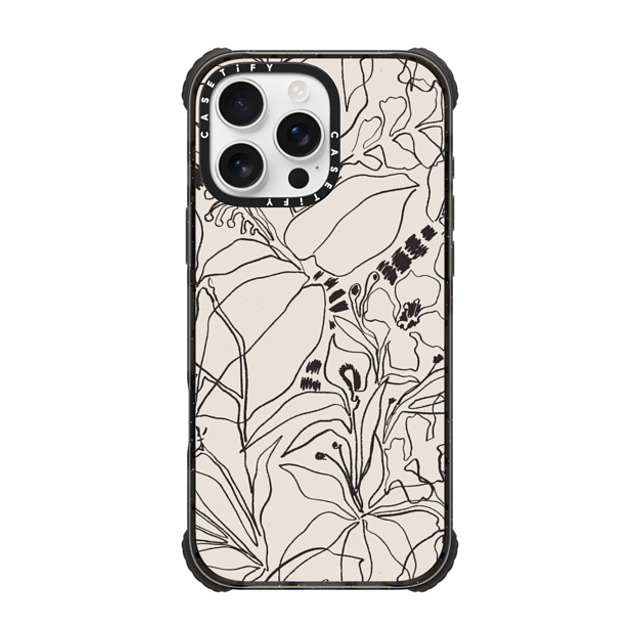 designlovefest x CASETiFY iPhone 16 Pro Max ケース Floral,Line Art ブラック ウルトラ インパクトケース MagSafe 対応 Charcoal Tropics - Creme Father's Day designlovefest x CASETiFY iPhone 16 Pro Max ケース Floral,Line Art ブラック ウルトラ インパクトケース MagSafe 対応 Charcoal Tropics - Creme Father's Day