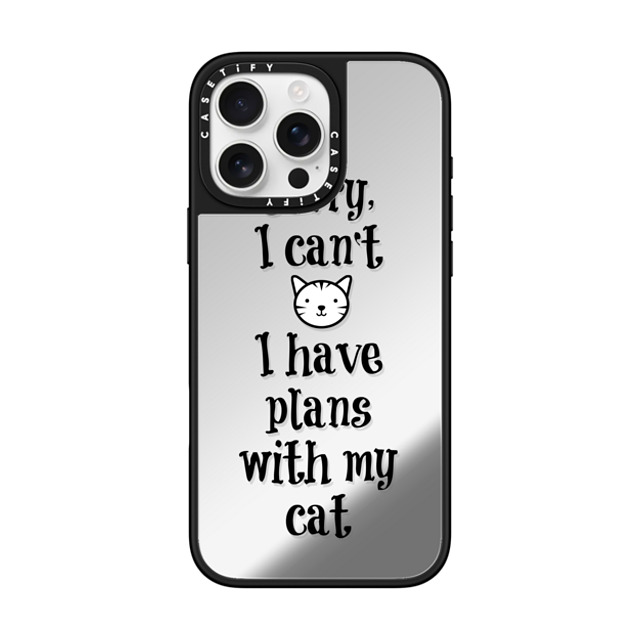 Ebi Emporium x CASETiFY iPhone 16 Pro Max ケース Silver on Black ミラーケース MagSafe対応 CAT PLANS By Ebi Emporium Back to School Ebi Emporium x CASETiFY iPhone 16 Pro Max ケース Silver on Black ミラーケース MagSafe対応 CAT PLANS By Ebi Emporium Back to School