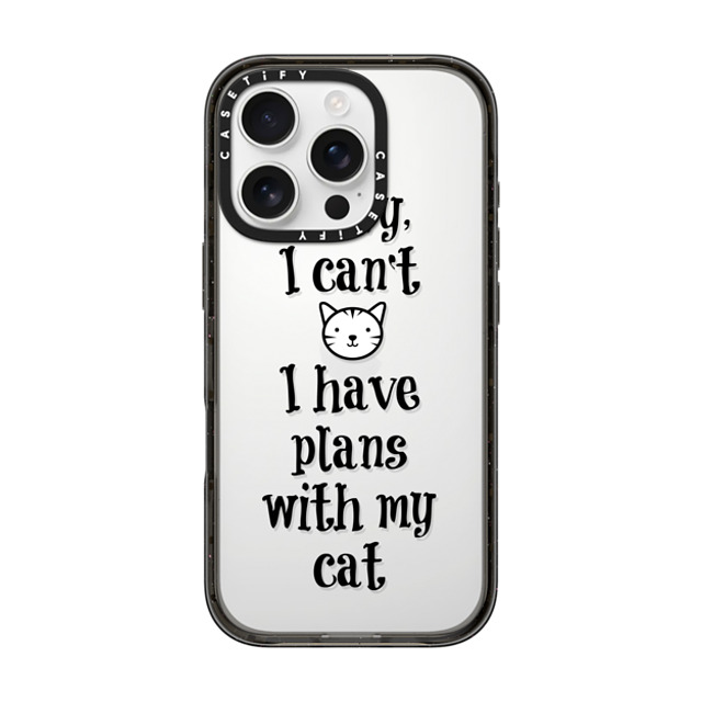 Ebi Emporium x CASETiFY iPhone 16 Pro ケース ブラック インパクトケース CAT PLANS By Ebi Emporium Back to School Ebi Emporium x CASETiFY iPhone 16 Pro ケース ブラック インパクトケース CAT PLANS By Ebi Emporium Back to School