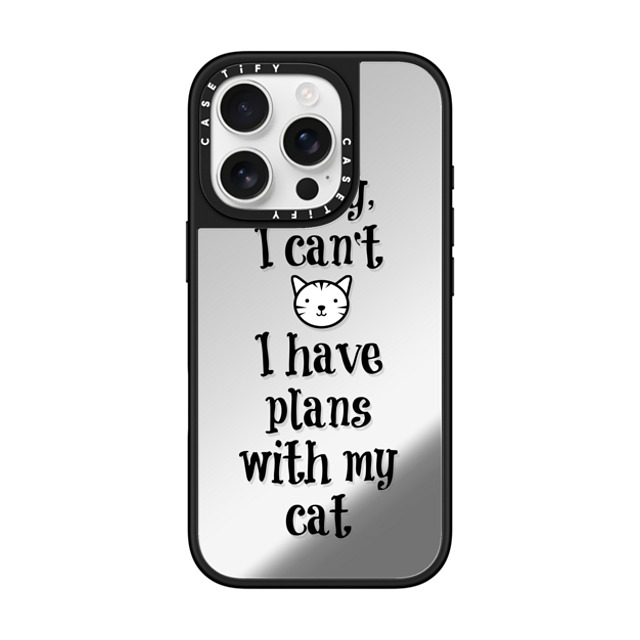 Ebi Emporium x CASETiFY iPhone 16 Pro ケース Silver on Black ミラーケース MagSafe対応 CAT PLANS By Ebi Emporium Back to School Ebi Emporium x CASETiFY iPhone 16 Pro ケース Silver on Black ミラーケース MagSafe対応 CAT PLANS By Ebi Emporium Back to School