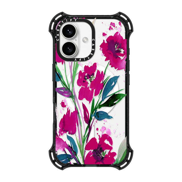 Ebi Emporium x CASETiFY iPhone 16 Case Black バウンスケース POCKETFUL OF POSIES Magenta Pink Teal Green, Floral Watercolor Painting Flowers Colorful Art Girly Pretty Spring Summer Garden Whimsical Fuchsia Bold Transparent Chic Lovely Design Ebi Emporium x CASETiFY iPhone 16 Case Black バウンスケース POCKETFUL OF POSIES Magenta Pink Teal Green, Floral Watercolor Painting Flowers Colorful Art Girly Pretty Spring Summer Garden Whimsical Fuchsia Bold Transparent Chic Lovely Design