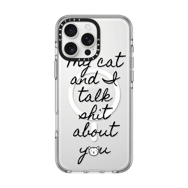Ebi Emporium x CASETiFY iPhone 16 Pro Max Case クリア クリア ケース MagSafe対応 MY CAT AND I TALK SHIT ABOUT YOU By Ebi Emporium Back to School Ebi Emporium x CASETiFY iPhone 16 Pro Max Case クリア クリア ケース MagSafe対応 MY CAT AND I TALK SHIT ABOUT YOU By Ebi Emporium Back to School
