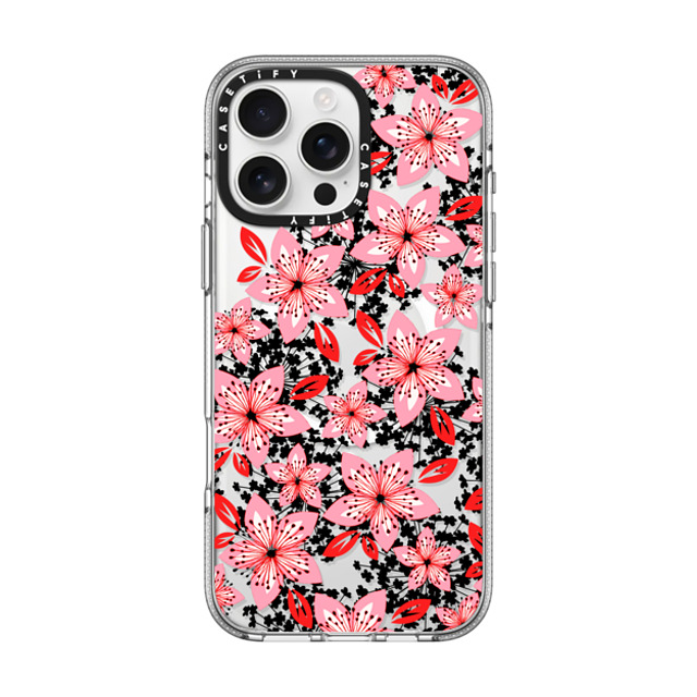 Ebi Emporium x CASETiFY iPhone 16 Pro Max Case クリア クリア ケース MagSafe対応 COLOR IN BLOOM 4, PINK RED Pretty Floral Pattern By Ebi Emporium Mother's Day Ebi Emporium x CASETiFY iPhone 16 Pro Max Case クリア クリア ケース MagSafe対応 COLOR IN BLOOM 4, PINK RED Pretty Floral Pattern By Ebi Emporium Mother's Day