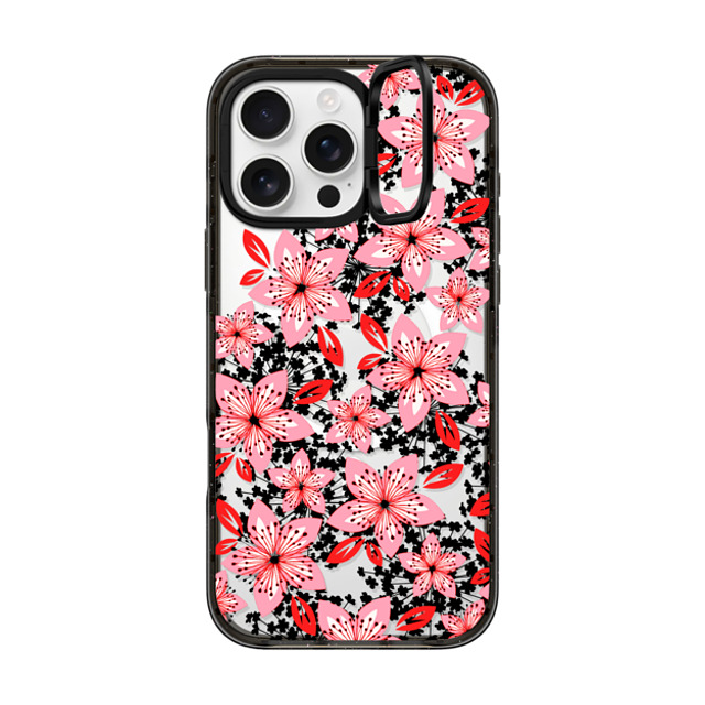 Ebi Emporium x CASETiFY iPhone 16 Pro Max Case Black インパクトリングスタンドケース MagSafe対応 COLOR IN BLOOM 4, PINK RED Pretty Floral Pattern By Ebi Emporium Mother's Day Ebi Emporium x CASETiFY iPhone 16 Pro Max Case Black インパクトリングスタンドケース MagSafe対応 COLOR IN BLOOM 4, PINK RED Pretty Floral Pattern By Ebi Emporium Mother's Day