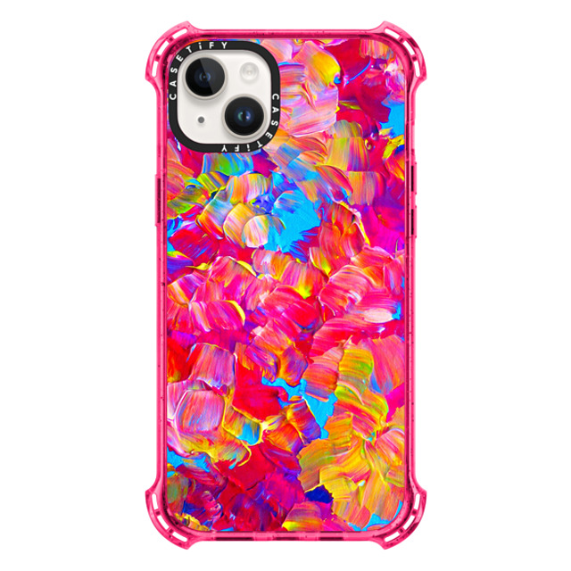 Ebi Emporium x CASETiFY iPhone 14 Plus Case Bubble Gum バウンスケース FLORAL FANTASY - Bold Abstract Flowers Acrylic Textural Painting Neon Hot Pink Turquoise Garden Bouquet Girlie Sweet Lovely Feminine Art Painting Ebi Emporium x CASETiFY iPhone 14 Plus Case Bubble Gum バウンスケース FLORAL FANTASY - Bold Abstract Flowers Acrylic Textural Painting Neon Hot Pink Turquoise Garden Bouquet Girlie Sweet Lovely Feminine Art Painting