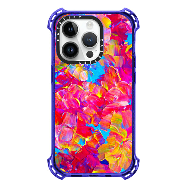 Ebi Emporium x CASETiFY iPhone 14 Pro Case Peri Purple バウンスケース FLORAL FANTASY - Bold Abstract Flowers Acrylic Textural Painting Neon Hot Pink Turquoise Garden Bouquet Girlie Sweet Lovely Feminine Art Painting Ebi Emporium x CASETiFY iPhone 14 Pro Case Peri Purple バウンスケース FLORAL FANTASY - Bold Abstract Flowers Acrylic Textural Painting Neon Hot Pink Turquoise Garden Bouquet Girlie Sweet Lovely Feminine Art Painting