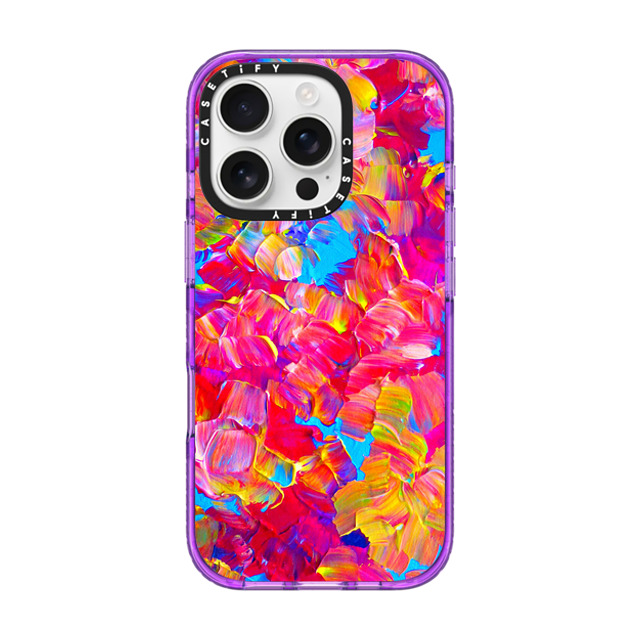 Ebi Emporium x CASETiFY iPhone 16 Pro Case パープル Impact Case MagSafe Compatible FLORAL FANTASY - Bold Abstract Flowers Acrylic Textural Painting Neon Hot Pink Turquoise Garden Bouquet Girlie Sweet Lovely Feminine Art Painting Ebi Emporium x CASETiFY iPhone 16 Pro Case パープル Impact Case MagSafe Compatible FLORAL FANTASY - Bold Abstract Flowers Acrylic Textural Painting Neon Hot Pink Turquoise Garden Bouquet Girlie Sweet Lovely Feminine Art Painting