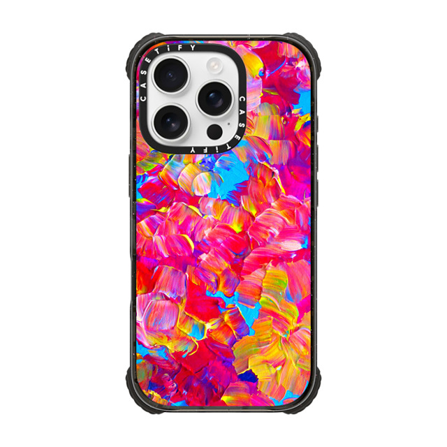 Ebi Emporium x CASETiFY iPhone 16 Pro Case Black ウルトラ インパクトケース MagSafe 対応 FLORAL FANTASY - Bold Abstract Flowers Acrylic Textural Painting Neon Hot Pink Turquoise Garden Bouquet Girlie Sweet Lovely Feminine Art Painting Ebi Emporium x CASETiFY iPhone 16 Pro Case Black ウルトラ インパクトケース MagSafe 対応 FLORAL FANTASY - Bold Abstract Flowers Acrylic Textural Painting Neon Hot Pink Turquoise Garden Bouquet Girlie Sweet Lovely Feminine Art Painting