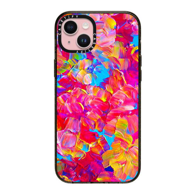 Ebi Emporium x CASETiFY iPhone 15 Plus Case Black Impact Case FLORAL FANTASY - Bold Abstract Flowers Acrylic Textural Painting Neon Hot Pink Turquoise Garden Bouquet Girlie Sweet Lovely Feminine Art Painting Ebi Emporium x CASETiFY iPhone 15 Plus Case Black Impact Case FLORAL FANTASY - Bold Abstract Flowers Acrylic Textural Painting Neon Hot Pink Turquoise Garden Bouquet Girlie Sweet Lovely Feminine Art Painting