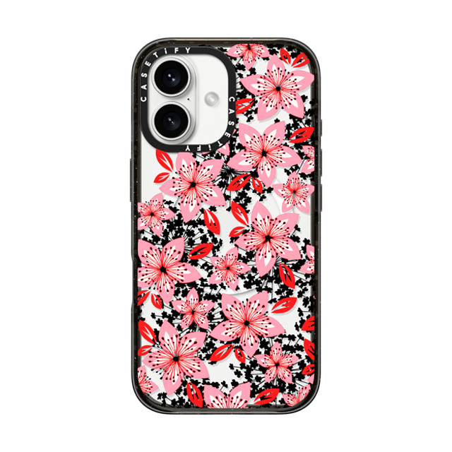 Ebi Emporium x CASETiFY iPhone 16 Case Black インパクトケース MagSafe対応 COLOR IN BLOOM 4, PINK RED Pretty Floral Pattern By Ebi Emporium Mother's Day Ebi Emporium x CASETiFY iPhone 16 Case Black インパクトケース MagSafe対応 COLOR IN BLOOM 4, PINK RED Pretty Floral Pattern By Ebi Emporium Mother's Day