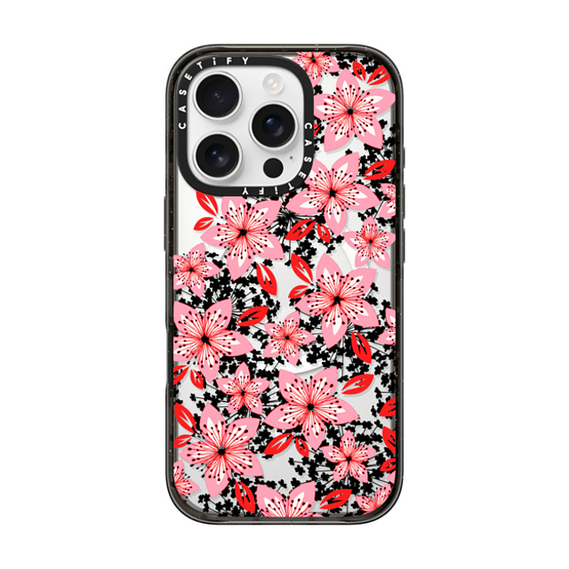 Ebi Emporium x CASETiFY iPhone 16 Pro Case Black インパクトケース MagSafe対応 COLOR IN BLOOM 4, PINK RED Pretty Floral Pattern By Ebi Emporium Mother's Day Ebi Emporium x CASETiFY iPhone 16 Pro Case Black インパクトケース MagSafe対応 COLOR IN BLOOM 4, PINK RED Pretty Floral Pattern By Ebi Emporium Mother's Day