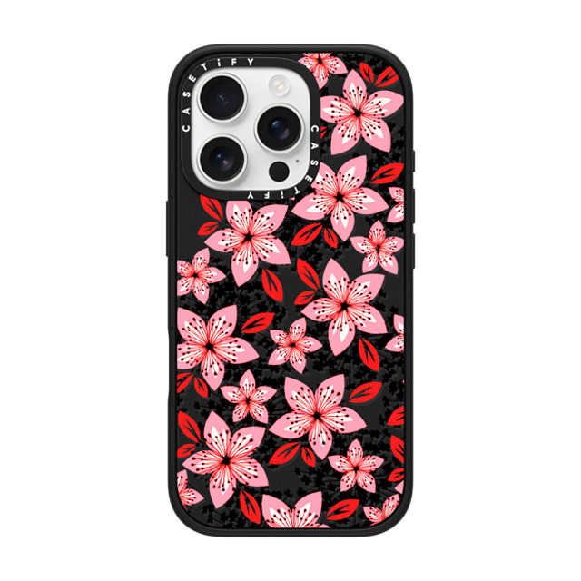 Ebi Emporium x CASETiFY iPhone 16 Pro Case マットブラック インパクトケース MagSafe対応 COLOR IN BLOOM 4, PINK RED Pretty Floral Pattern By Ebi Emporium Mother's Day Ebi Emporium x CASETiFY iPhone 16 Pro Case マットブラック インパクトケース MagSafe対応 COLOR IN BLOOM 4, PINK RED Pretty Floral Pattern By Ebi Emporium Mother's Day