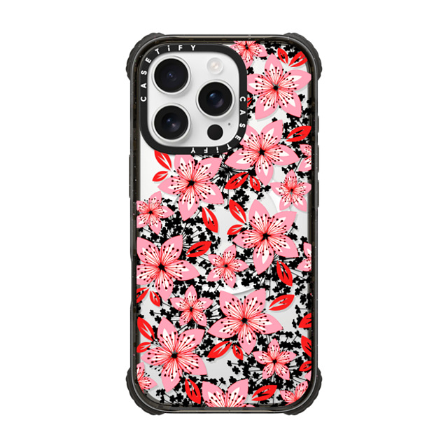 Ebi Emporium x CASETiFY iPhone 16 Pro Case Black ウルトラ インパクトケース MagSafe 対応 COLOR IN BLOOM 4, PINK RED Pretty Floral Pattern By Ebi Emporium Mother's Day Ebi Emporium x CASETiFY iPhone 16 Pro Case Black ウルトラ インパクトケース MagSafe 対応 COLOR IN BLOOM 4, PINK RED Pretty Floral Pattern By Ebi Emporium Mother's Day