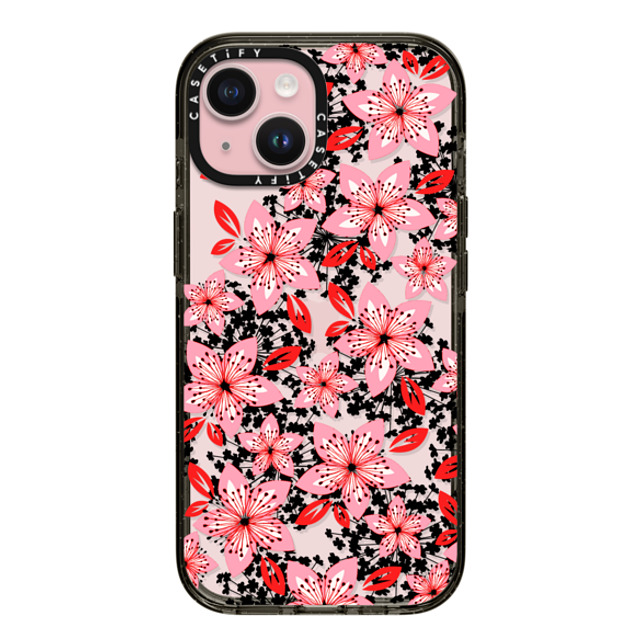 Ebi Emporium x CASETiFY iPhone 15 Case Black Impact Case COLOR IN BLOOM 4, PINK RED Pretty Floral Pattern By Ebi Emporium Mother's Day Ebi Emporium x CASETiFY iPhone 15 Case Black Impact Case COLOR IN BLOOM 4, PINK RED Pretty Floral Pattern By Ebi Emporium Mother's Day