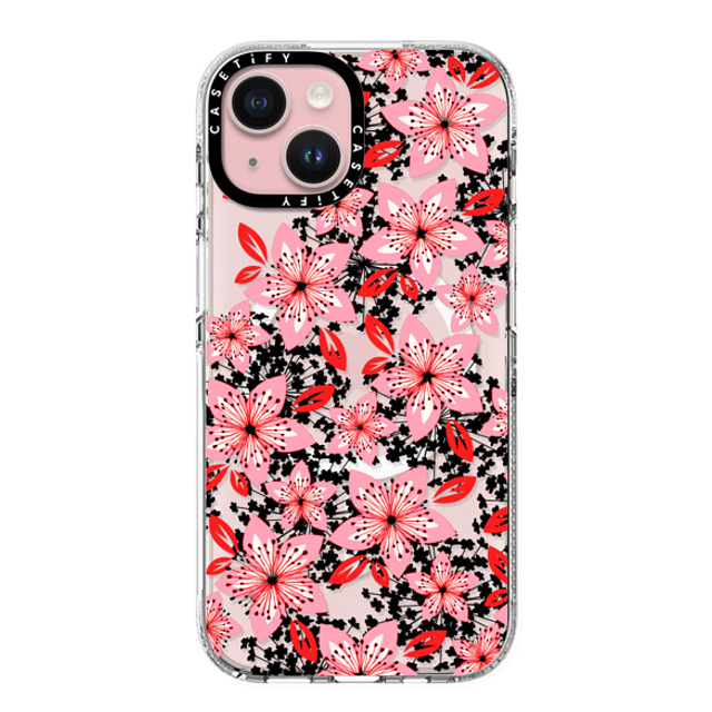 Ebi Emporium x CASETiFY iPhone 15 Case クリア クリア ケース MagSafe対応 COLOR IN BLOOM 4, PINK RED Pretty Floral Pattern By Ebi Emporium Mother's Day Ebi Emporium x CASETiFY iPhone 15 Case クリア クリア ケース MagSafe対応 COLOR IN BLOOM 4, PINK RED Pretty Floral Pattern By Ebi Emporium Mother's Day