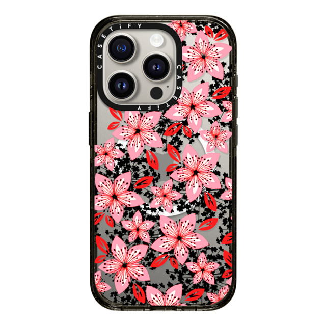 Ebi Emporium x CASETiFY iPhone 15 Pro Case Black インパクトケース MagSafe対応 COLOR IN BLOOM 4, PINK RED Pretty Floral Pattern By Ebi Emporium Mother's Day Ebi Emporium x CASETiFY iPhone 15 Pro Case Black インパクトケース MagSafe対応 COLOR IN BLOOM 4, PINK RED Pretty Floral Pattern By Ebi Emporium Mother's Day