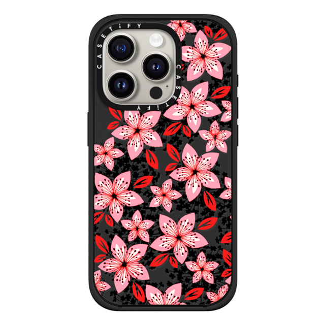 Ebi Emporium x CASETiFY iPhone 15 Pro Case マットブラック インパクトケース MagSafe対応 COLOR IN BLOOM 4, PINK RED Pretty Floral Pattern By Ebi Emporium Mother's Day Ebi Emporium x CASETiFY iPhone 15 Pro Case マットブラック インパクトケース MagSafe対応 COLOR IN BLOOM 4, PINK RED Pretty Floral Pattern By Ebi Emporium Mother's Day