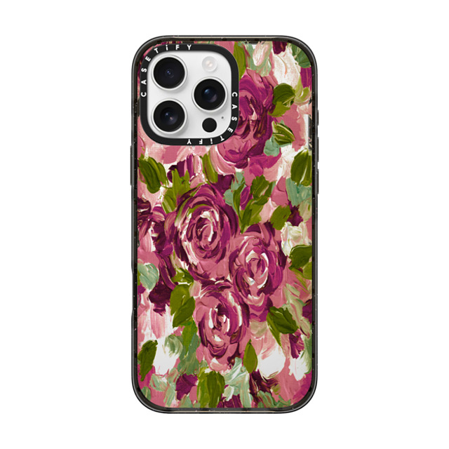 Ebi Emporium x CASETiFY iPhone 16 Pro Max ケース ブラック インパクトケース MagSafe対応 ROSES AND ROMANCE 4, Floral Love Vintage Fuchsia Pink Purple Green Abstract Painting Flowers Garden Valentines Day Romantic Petals Girly Pretty Chic Ebi Emporium Father's Day Ebi Emporium x CASETiFY iPhone 16 Pro Max ケース ブラック インパクトケース MagSafe対応 ROSES AND ROMANCE 4, Floral Love Vintage Fuchsia Pink Purple Green Abstract Painting Flowers Garden Valentines Day Romantic Petals Girly Pretty Chic Ebi Emporium Father's Day