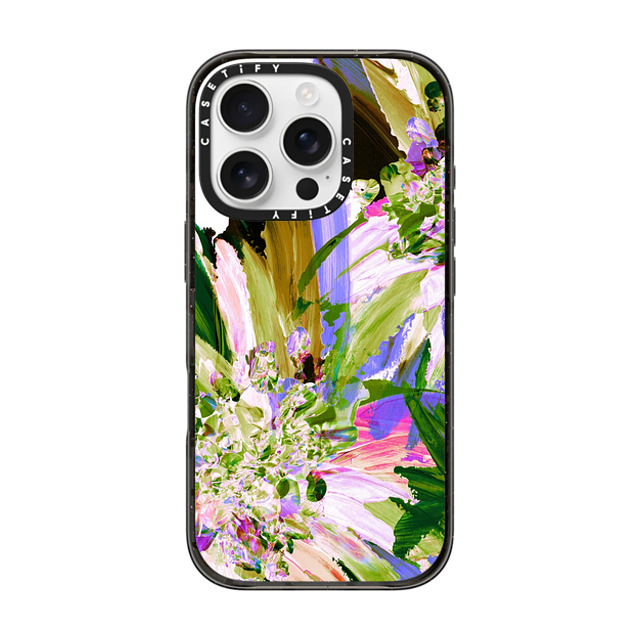 Ebi Emporium x CASETiFY iPhone 16 Pro Case Black Impact Case MagSafe Compatible WEDDING BOUQUET 1, FLORAL PURPLE GREEN PRETTY ABSTRACT ART PAINTING By Ebi Emporium Mother's Day Ebi Emporium x CASETiFY iPhone 16 Pro Case Black Impact Case MagSafe Compatible WEDDING BOUQUET 1, FLORAL PURPLE GREEN PRETTY ABSTRACT ART PAINTING By Ebi Emporium Mother's Day