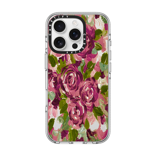 Ebi Emporium x CASETiFY iPhone 16 Pro ケース クリア クリア ケース MagSafe対応 ROSES AND ROMANCE 4, Floral Love Vintage Fuchsia Pink Purple Green Abstract Painting Flowers Garden Valentines Day Romantic Petals Girly Pretty Chic Ebi Emporium Father's Day Ebi Emporium x CASETiFY iPhone 16 Pro ケース クリア クリア ケース MagSafe対応 ROSES AND ROMANCE 4, Floral Love Vintage Fuchsia Pink Purple Green Abstract Painting Flowers Garden Valentines Day Romantic Petals Girly Pretty Chic Ebi Emporium Father's Day