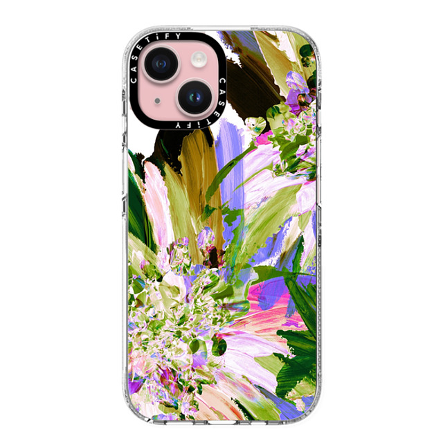 Ebi Emporium x CASETiFY iPhone 15 Case Clear Clear Case MagSafe Compatible WEDDING BOUQUET 1, FLORAL PURPLE GREEN PRETTY ABSTRACT ART PAINTING By Ebi Emporium Mother's Day Ebi Emporium x CASETiFY iPhone 15 Case Clear Clear Case MagSafe Compatible WEDDING BOUQUET 1, FLORAL PURPLE GREEN PRETTY ABSTRACT ART PAINTING By Ebi Emporium Mother's Day