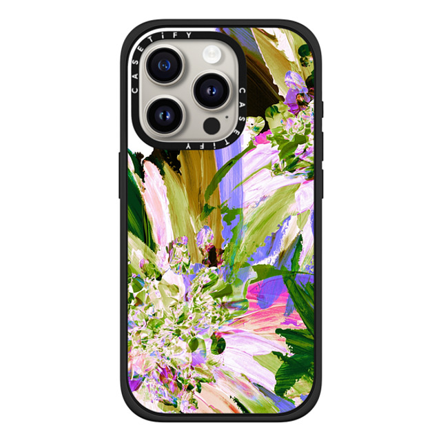 Ebi Emporium x CASETiFY iPhone 15 Pro Case Matte Black Impact Case MagSafe Compatible WEDDING BOUQUET 1, FLORAL PURPLE GREEN PRETTY ABSTRACT ART PAINTING By Ebi Emporium Mother's Day Ebi Emporium x CASETiFY iPhone 15 Pro Case Matte Black Impact Case MagSafe Compatible WEDDING BOUQUET 1, FLORAL PURPLE GREEN PRETTY ABSTRACT ART PAINTING By Ebi Emporium Mother's Day