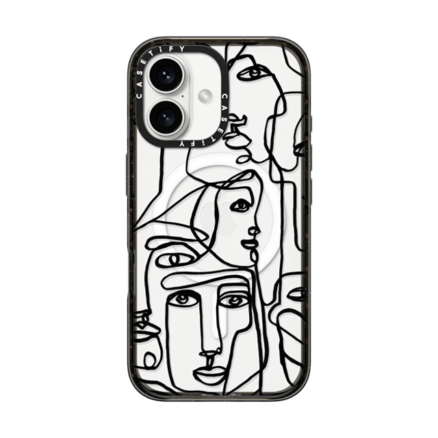 Ebi Emporium x CASETiFY iPhone 16 ケース Geometric,Line Art ブラック インパクトケース MagSafe対応 FACE MOSAIC SKETCH 1 CLEAR CASE IPHONE, ABSTRACT MINIMAL PEOPLE ILLUSTRATION By Ebi Emporium Father's Day Ebi Emporium x CASETiFY iPhone 16 ケース Geometric,Line Art ブラック インパクトケース MagSafe対応 FACE MOSAIC SKETCH 1 CLEAR CASE IPHONE, ABSTRACT MINIMAL PEOPLE ILLUSTRATION By Ebi Emporium Father's Day