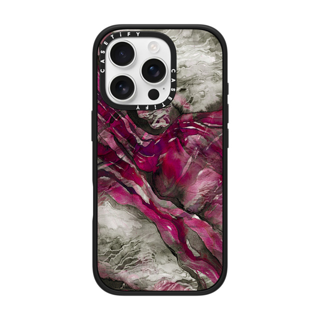 Ebi Emporium x CASETiFY iPhone 16 Pro Case Matte Black Impact Case MagSafe Compatible FUCHSIA LACE SYMPHONY, Chic Feminine Gothic Magenta Pink Drama Fashion Winter Elegant Modern Abstract Pattern Painting Ebi Emporium Back to School Ebi Emporium x CASETiFY iPhone 16 Pro Case Matte Black Impact Case MagSafe Compatible FUCHSIA LACE SYMPHONY, Chic Feminine Gothic Magenta Pink Drama Fashion Winter Elegant Modern Abstract Pattern Painting Ebi Emporium Back to School