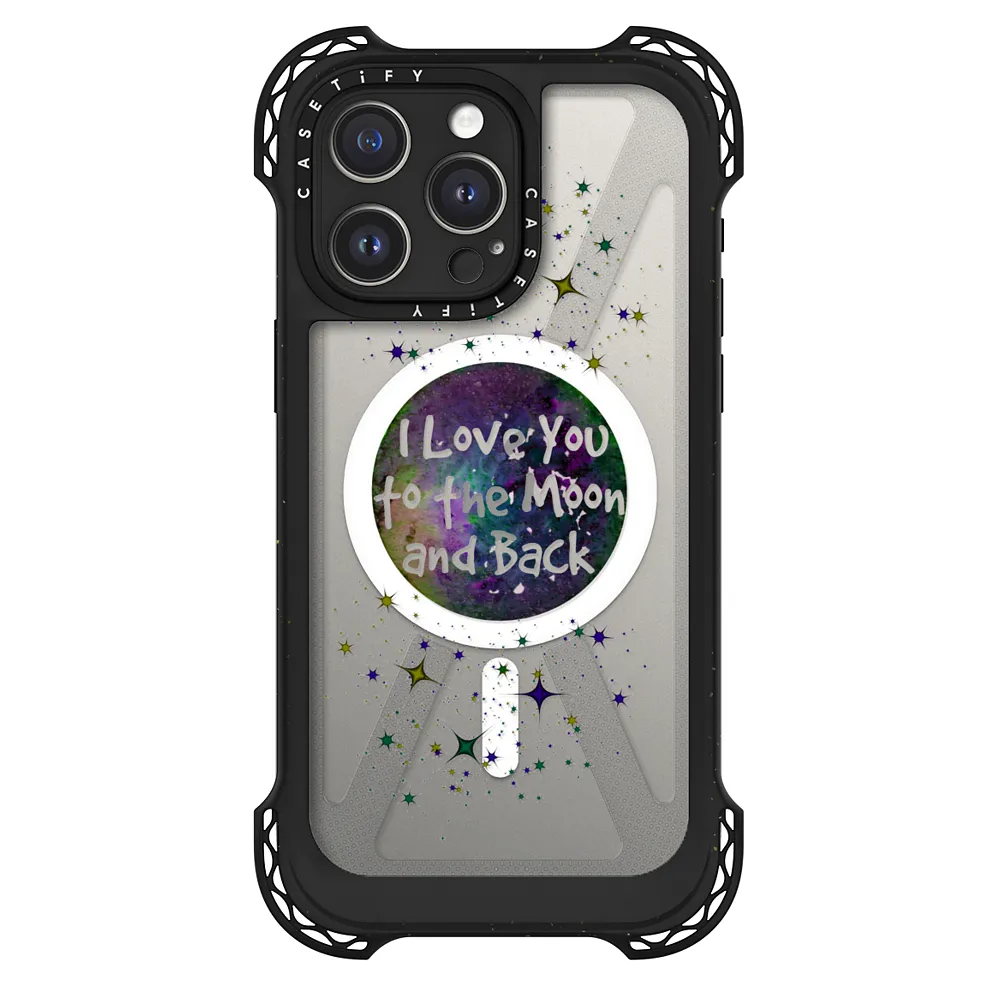 I LOVE YOU TO THE MOON AND BACK MULTI Colorful Space Stars CASETiFY