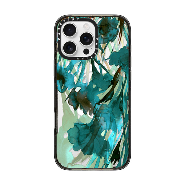 Ebi Emporium x CASETiFY iPhone 16 Pro Max ケース ブラック インパクトケース MagSafe対応 DANCING IN THE GARDEN 1, TEAL BLUE MINT GREEN Colorful Floral Watercolor Abstract Aqua Flowers Painting Botanical Lovely Fresh Nature Ebi Emporium Father's Day Ebi Emporium x CASETiFY iPhone 16 Pro Max ケース ブラック インパクトケース MagSafe対応 DANCING IN THE GARDEN 1, TEAL BLUE MINT GREEN Colorful Floral Watercolor Abstract Aqua Flowers Painting Botanical Lovely Fresh Nature Ebi Emporium Father's Day