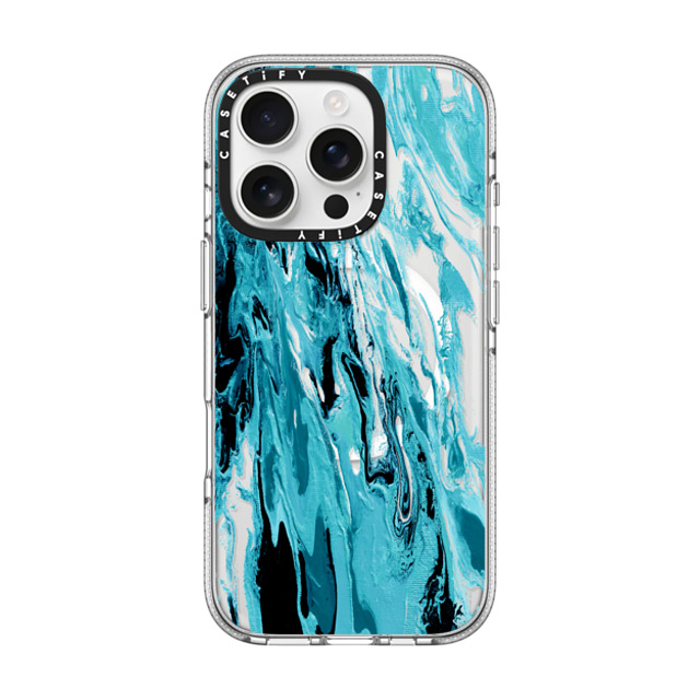 Ebi Emporium x CASETiFY iPhone 16 Pro ケース クリア クリア ケース MagSafe対応 WITH THE TIDES, TURQUOISE Ocean Waves Summer Beach Colorful Aqua Teal Sea Nautical Coastal Chic Transparent Abstract Painting Back to School Ebi Emporium x CASETiFY iPhone 16 Pro ケース クリア クリア ケース MagSafe対応 WITH THE TIDES, TURQUOISE Ocean Waves Summer Beach Colorful Aqua Teal Sea Nautical Coastal Chic Transparent Abstract Painting Back to School