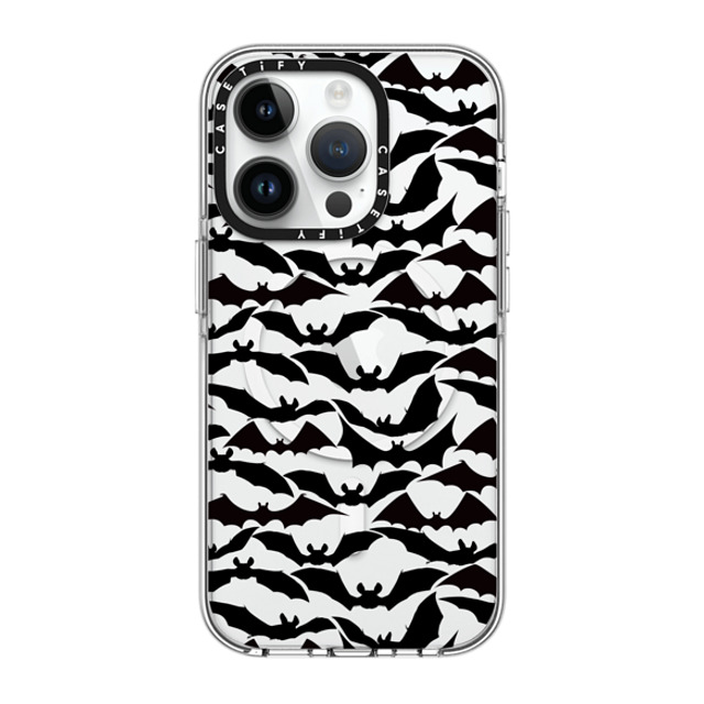 Ebi Emporium x CASETiFY iPhone 14 Pro Case Clear Clear Case MagSafe Compatible GOING BATTY - HALLOWEEN BATS SPOOKY BLACK PATTERN By Ebi Emporium Ebi Emporium x CASETiFY iPhone 14 Pro Case Clear Clear Case MagSafe Compatible GOING BATTY - HALLOWEEN BATS SPOOKY BLACK PATTERN By Ebi Emporium