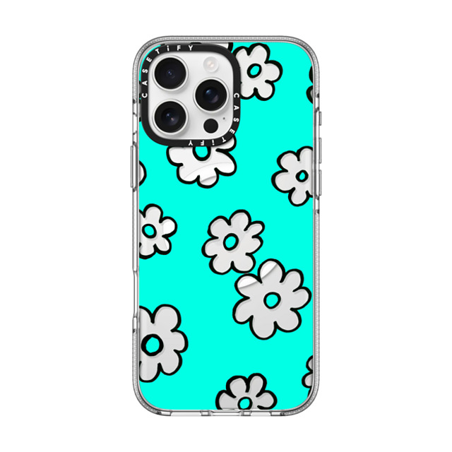 Ebi Emporium x CASETiFY iPhone 16 Pro Max ケース クリア クリア ケース MagSafe対応 HAPPY SUMMER FLOWERS IPHONE, RETRO AQUA TURQUOISE PRETTY DAISY FLORAL COLORFUL CLEAR CASE By Ebi Emporium Father's Day Ebi Emporium x CASETiFY iPhone 16 Pro Max ケース クリア クリア ケース MagSafe対応 HAPPY SUMMER FLOWERS IPHONE, RETRO AQUA TURQUOISE PRETTY DAISY FLORAL COLORFUL CLEAR CASE By Ebi Emporium Father's Day