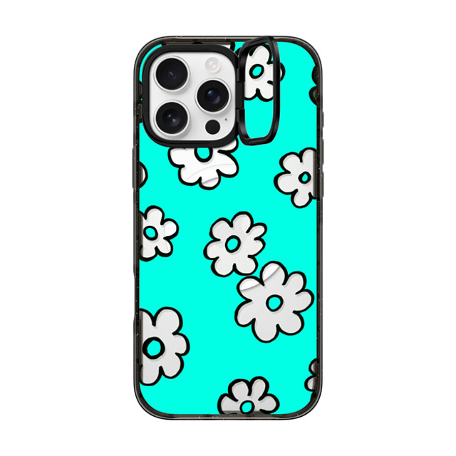 Ebi Emporium x CASETiFY iPhone 16 Pro Max Case Black インパクトリングスタンドケース MagSafe対応 HAPPY SUMMER FLOWERS IPHONE, RETRO AQUA TURQUOISE PRETTY DAISY FLORAL COLORFUL CLEAR CASE By Ebi Emporium Ebi Emporium x CASETiFY iPhone 16 Pro Max Case Black インパクトリングスタンドケース MagSafe対応 HAPPY SUMMER FLOWERS IPHONE, RETRO AQUA TURQUOISE PRETTY DAISY FLORAL COLORFUL CLEAR CASE By Ebi Emporium