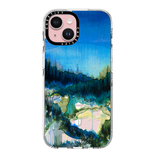 Ebi Emporium x CASETiFY iPhone 15 Case Nature,Fine Art クリア クリア ケース MagSafe対応 NATURE REIGNS SUPREME 2, FOREST TREES BLUE GREEN WATERCOLOR ABSTRACT PAINTING Back to School Ebi Emporium x CASETiFY iPhone 15 Case Nature,Fine Art クリア クリア ケース MagSafe対応 NATURE REIGNS SUPREME 2, FOREST TREES BLUE GREEN WATERCOLOR ABSTRACT PAINTING Back to School