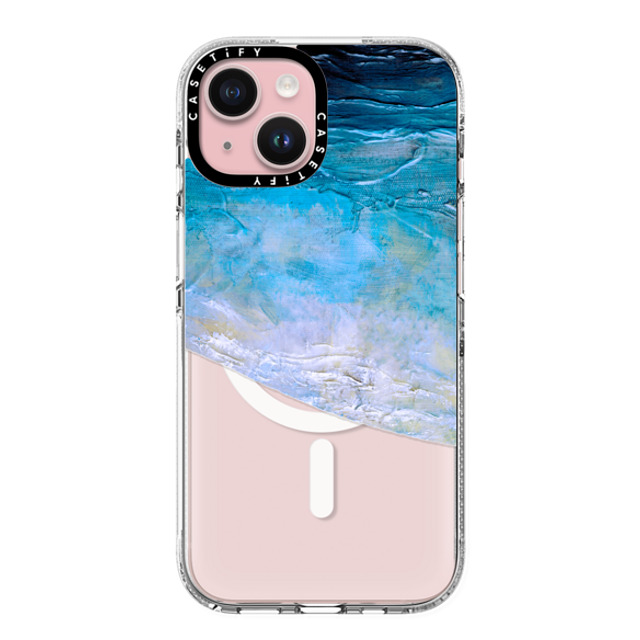 Ebi Emporium x CASETiFY iPhone 15 ケース Fine Art クリア クリア ケース MagSafe対応 OCEAN CALLING 2 BLUE LILAC, OCEAN WAVES SEA COASTAL ABSTRACT PAINTING Back to School Ebi Emporium x CASETiFY iPhone 15 ケース Fine Art クリア クリア ケース MagSafe対応 OCEAN CALLING 2 BLUE LILAC, OCEAN WAVES SEA COASTAL ABSTRACT PAINTING Back to School