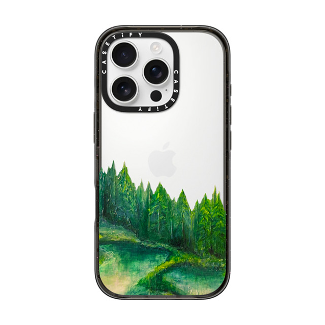 Ebi Emporium x CASETiFY iPhone 16 Pro ケース Nature,Fine Art ブラック インパクトケース WOODLAND RETREAT 4, FOREST TREES GREEN AQUA TEAL NATURE MOUNTAINS PAINTING Back to School Ebi Emporium x CASETiFY iPhone 16 Pro ケース Nature,Fine Art ブラック インパクトケース WOODLAND RETREAT 4, FOREST TREES GREEN AQUA TEAL NATURE MOUNTAINS PAINTING Back to School