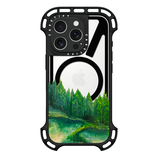 Ebi Emporium x CASETiFY iPhone 16 Pro Case Nature,Fine Art Black ウルトラ バウンスケース MagSafe対応 WOODLAND RETREAT 4, FOREST TREES GREEN AQUA TEAL NATURE MOUNTAINS PAINTING Back to School Ebi Emporium x CASETiFY iPhone 16 Pro Case Nature,Fine Art Black ウルトラ バウンスケース MagSafe対応 WOODLAND RETREAT 4, FOREST TREES GREEN AQUA TEAL NATURE MOUNTAINS PAINTING Back to School