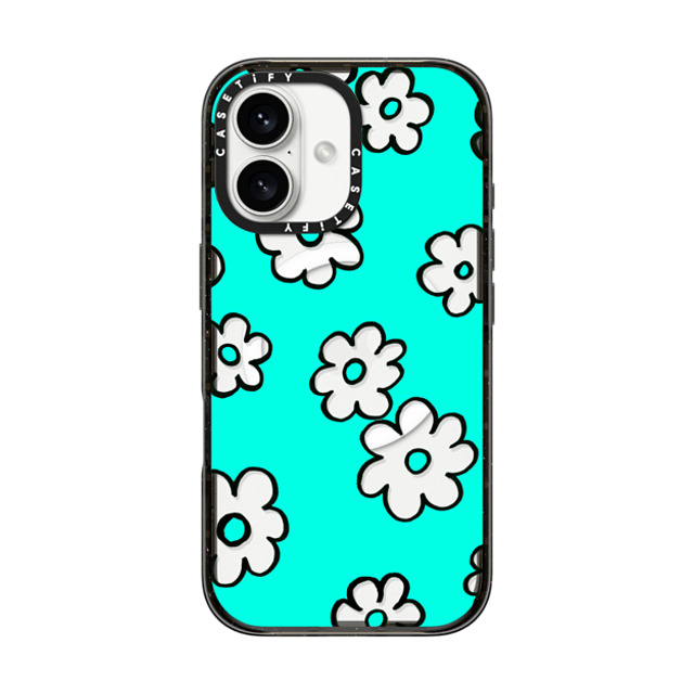 Ebi Emporium x CASETiFY iPhone 16 Case Black Impact Case MagSafe Compatible HAPPY SUMMER FLOWERS IPHONE, RETRO AQUA TURQUOISE PRETTY DAISY FLORAL COLORFUL CLEAR CASE By Ebi Emporium Ebi Emporium x CASETiFY iPhone 16 Case Black Impact Case MagSafe Compatible HAPPY SUMMER FLOWERS IPHONE, RETRO AQUA TURQUOISE PRETTY DAISY FLORAL COLORFUL CLEAR CASE By Ebi Emporium