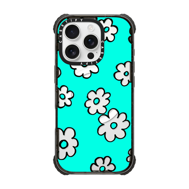 Ebi Emporium x CASETiFY iPhone 16 Pro Case Black ウルトラ インパクトケース MagSafe 対応 HAPPY SUMMER FLOWERS IPHONE, RETRO AQUA TURQUOISE PRETTY DAISY FLORAL COLORFUL CLEAR CASE By Ebi Emporium Ebi Emporium x CASETiFY iPhone 16 Pro Case Black ウルトラ インパクトケース MagSafe 対応 HAPPY SUMMER FLOWERS IPHONE, RETRO AQUA TURQUOISE PRETTY DAISY FLORAL COLORFUL CLEAR CASE By Ebi Emporium
