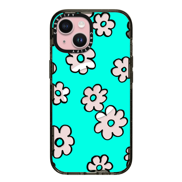Ebi Emporium x CASETiFY iPhone 15 ケース ブラック インパクトケース MagSafe対応 HAPPY SUMMER FLOWERS IPHONE, RETRO AQUA TURQUOISE PRETTY DAISY FLORAL COLORFUL CLEAR CASE By Ebi Emporium Father's Day Ebi Emporium x CASETiFY iPhone 15 ケース ブラック インパクトケース MagSafe対応 HAPPY SUMMER FLOWERS IPHONE, RETRO AQUA TURQUOISE PRETTY DAISY FLORAL COLORFUL CLEAR CASE By Ebi Emporium Father's Day