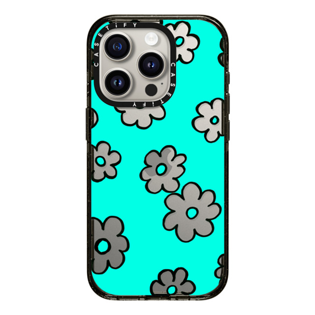 Ebi Emporium x CASETiFY iPhone 15 Pro Case Black Impact Case HAPPY SUMMER FLOWERS IPHONE, RETRO AQUA TURQUOISE PRETTY DAISY FLORAL COLORFUL CLEAR CASE By Ebi Emporium Ebi Emporium x CASETiFY iPhone 15 Pro Case Black Impact Case HAPPY SUMMER FLOWERS IPHONE, RETRO AQUA TURQUOISE PRETTY DAISY FLORAL COLORFUL CLEAR CASE By Ebi Emporium
