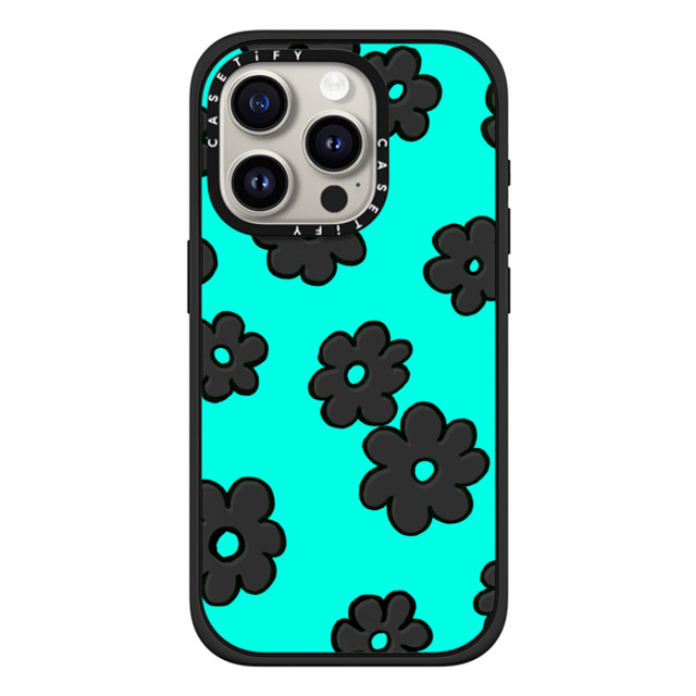Ebi Emporium x CASETiFY iPhone 15 Pro Case Matte Black Impact Case MagSafe Compatible HAPPY SUMMER FLOWERS IPHONE, RETRO AQUA TURQUOISE PRETTY DAISY FLORAL COLORFUL CLEAR CASE By Ebi Emporium Ebi Emporium x CASETiFY iPhone 15 Pro Case Matte Black Impact Case MagSafe Compatible HAPPY SUMMER FLOWERS IPHONE, RETRO AQUA TURQUOISE PRETTY DAISY FLORAL COLORFUL CLEAR CASE By Ebi Emporium